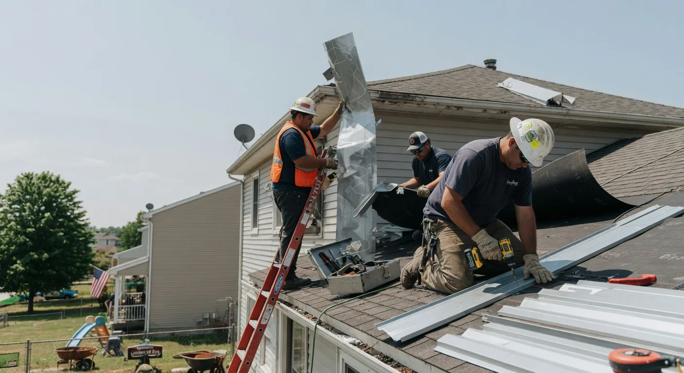 Storm Damage Metal Roof Repair in New Kingston, NY